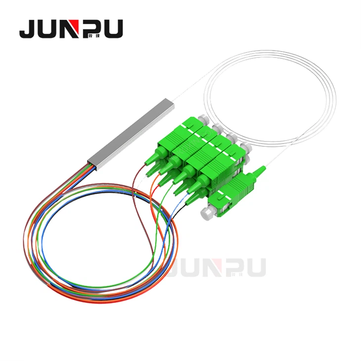 1x8 SCAPC Fibre Splitter Steel Tube PLC Splitter